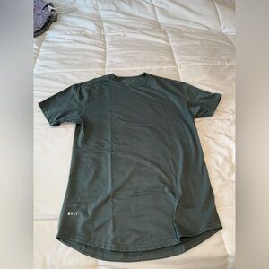 BYLT Basics Drop Cut T Shirt Large Green/Gray color